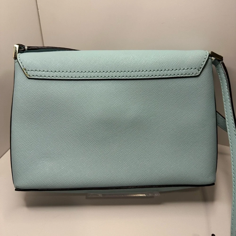 Kate Spade EUC Hydrangea Blue Saffiano Leather Newbury Lane Sally Crossbody